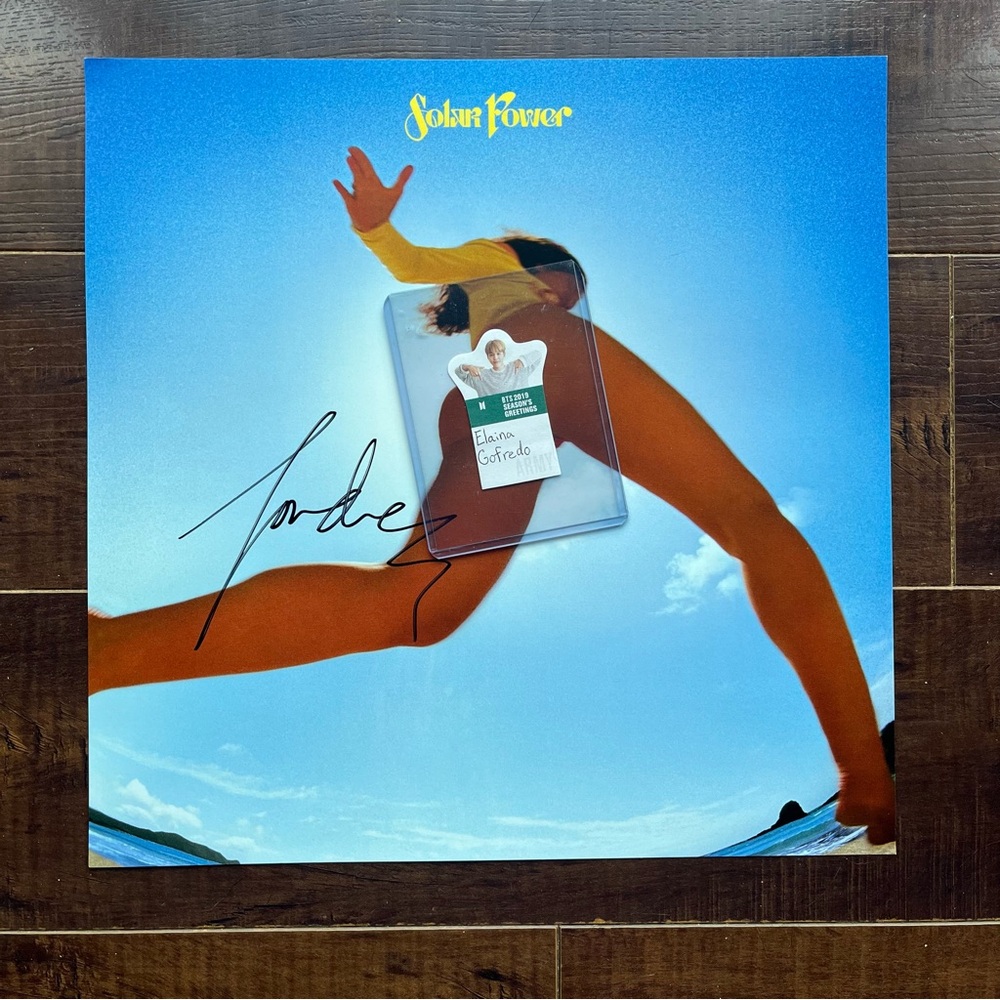 Lorde Solar Power SIGNED Vinyl Insert!